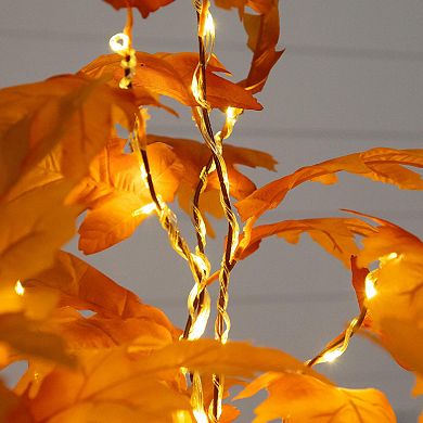 nearly natural 4-ft. Pre-Lit Artificial Autumn Maple Tree Floor Decor with 180 LED Lights