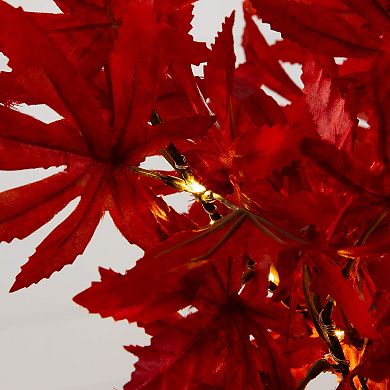 nearly natural 2-ft. Pre-Lit Artificial Autumn Maple Tree with 50 LED Lights