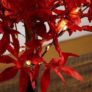 nearly natural 2-ft. Pre-Lit Artificial Autumn Maple Tree with 50 LED Lights