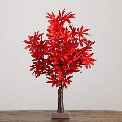 nearly natural 2-ft. Pre-Lit Artificial Autumn Maple Tree with 50 LED Lights