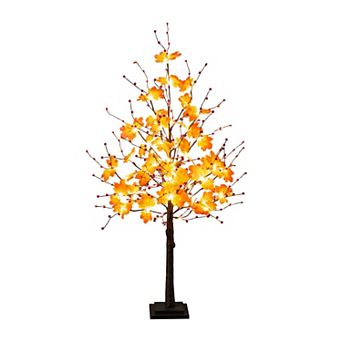 nearly natural 4-ft. Pre-Lit Artificial Autumn Maple Tree with Berries & 60 LED Lights