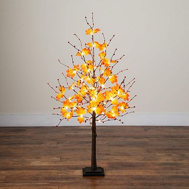 nearly natural 4-ft. Pre-Lit Artificial Autumn Maple Tree with Berries & 60 LED Lights
