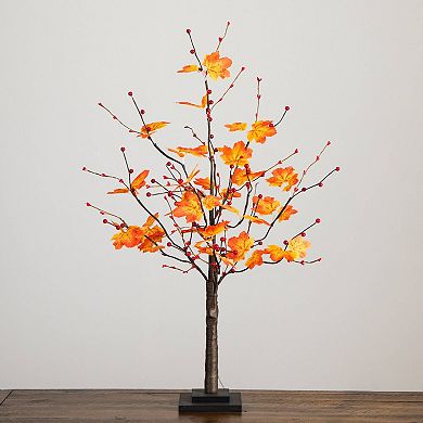 nearly natural 3-ft. Pre-Lit Artificial Autumn Maple Tree with Berries & 36 LED Lights