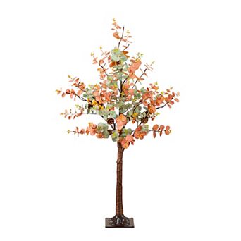 nearly natural 4-ft. Pre-Lit Artificial Eucalyptus Fall Tree with Pinecones & Berries
