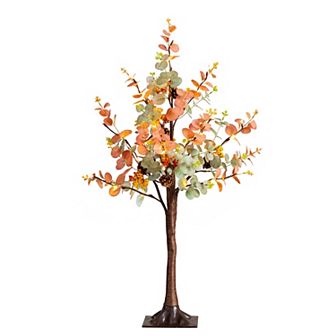 nearly natural 3-ft. Pre-Lit Artificial Eucalyptus Fall Tree with Pinecones & Berries