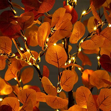 nearly natural 5-ft. Pre-Lit Artificial Eucalyptus Fall Tree with 300 LED Lights