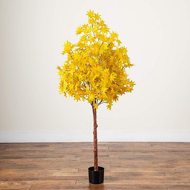 nearly natural 5-ft. Pre-Lit Artificial Autumn Maple Tree with 250 LED Lights