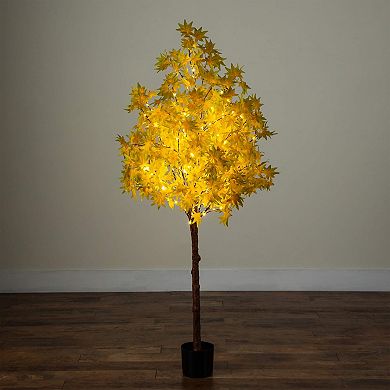 nearly natural 5-ft. Pre-Lit Artificial Autumn Maple Tree with 250 LED Lights