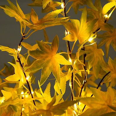nearly natural 4-ft. Pre-Lit Artificial Autumn Maple Tree with 150 LED Lights