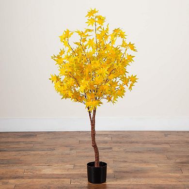 nearly natural 4-ft. Pre-Lit Artificial Autumn Maple Tree with 150 LED Lights