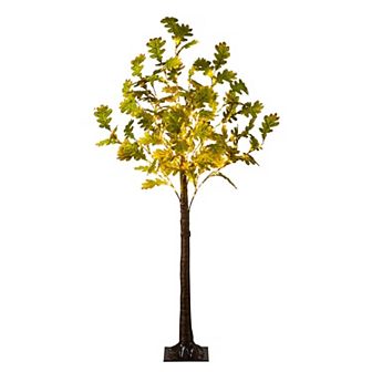 nearly natural 6-ft. Pre-Lit Artificial Autumn Oak Tree with 250 LED Lights