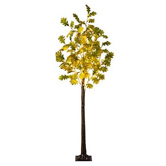 nearly natural 5-ft. Pre-Lit Artificial Autumn Oak Tree with 200 LED Lights