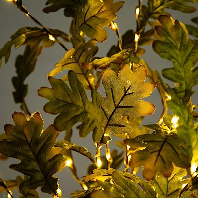 nearly natural 5-ft. Pre-Lit Artificial Autumn Oak Tree with 200 LED Lights