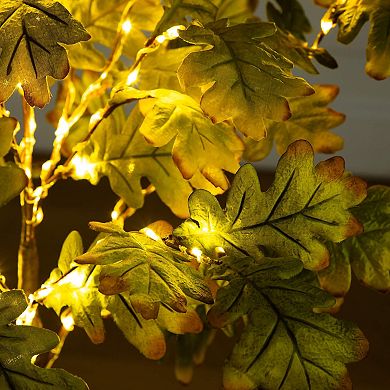 nearly natural 4-ft. Pre-Lit Artificial Autumn Oak Tree with 150 LED Lights