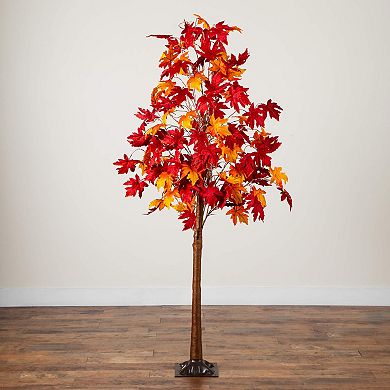 nearly natural 7-ft. Pre-Lit Artificial Weeping Maple Tree with 450 LED Lights