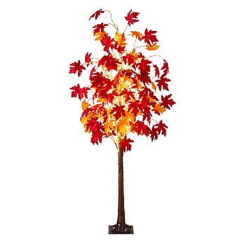 nearly natural 6-ft. Pre-Lit Artificial Weeping Maple Tree with 300 LED Lights