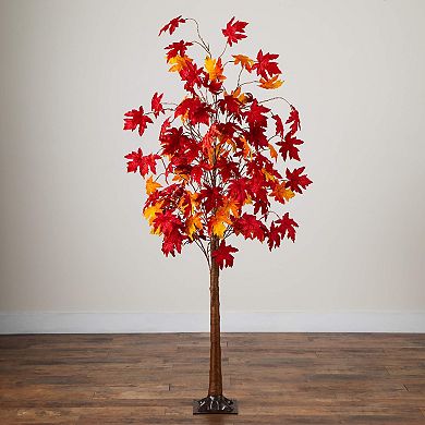 nearly natural 6-ft. Pre-Lit Artificial Weeping Maple Tree with 300 LED Lights