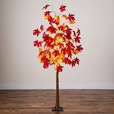nearly natural 6-ft. Pre-Lit Artificial Weeping Maple Tree with 300 LED Lights