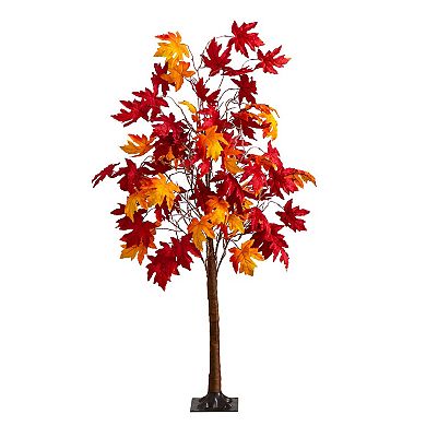nearly natural 5-ft. Pre-Lit Artificial Weeping Maple Tree with 240 LED Lights