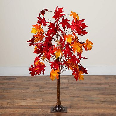 nearly natural 4-ft. Pre-Lit Artificial Weeping Maple Tree with 180 LED Lights