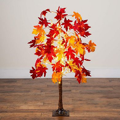 nearly natural 4-ft. Pre-Lit Artificial Weeping Maple Tree with 180 LED Lights