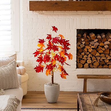 nearly natural 4-ft. Pre-Lit Artificial Weeping Maple Tree with 180 LED Lights