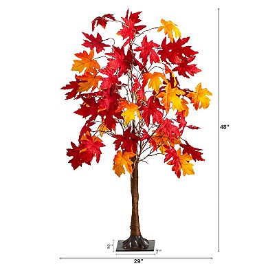 nearly natural 4-ft. Pre-Lit Artificial Weeping Maple Tree with 180 LED Lights