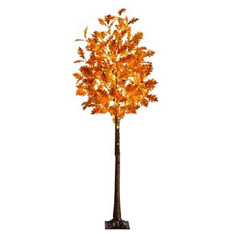 nearly natural 6-ft. Pre-Lit Artificial Autumn Maple Tree with 300 LED Lights