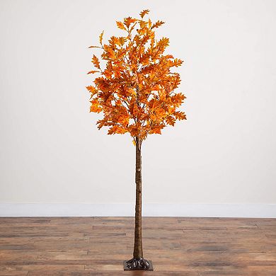 nearly natural 6-ft. Pre-Lit Artificial Autumn Maple Tree with 300 LED Lights