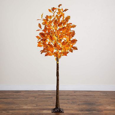 nearly natural 6-ft. Pre-Lit Artificial Autumn Maple Tree with 300 LED Lights