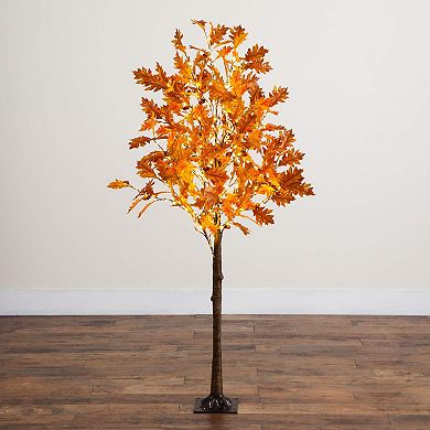nearly natural 5-ft. Pre-Lit Artificial Autumn Maple Tree with 240 LED Lights