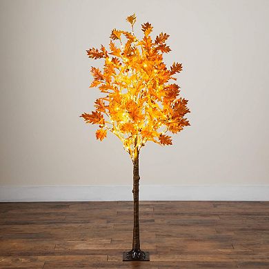 nearly natural 5-ft. Pre-Lit Artificial Autumn Maple Tree with 240 LED Lights