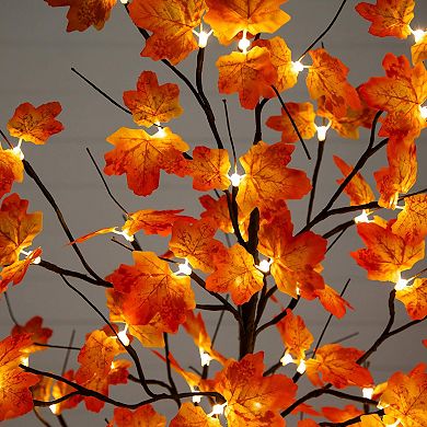 nearly natural 6-ft. Pre-Lit Minimalist Artificial Autumn Maple Tree with 120 LED Lights