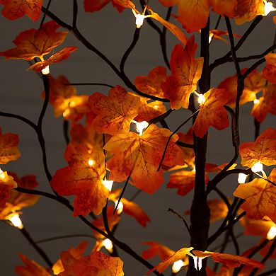 nearly natural 5-ft. Pre-Lit Minimalist Artificial Autumn Maple Tree with 96 LED Lights