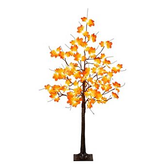 nearly natural 4-ft. Pre-Lit Artificial Autumn Maple Tree with 56 LED Lights