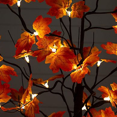 nearly natural 4-ft. Pre-Lit Artificial Autumn Maple Tree with 56 LED Lights