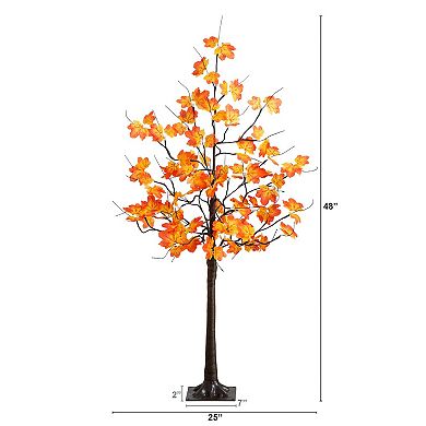 nearly natural 4-ft. Pre-Lit Artificial Autumn Maple Tree with 56 LED Lights
