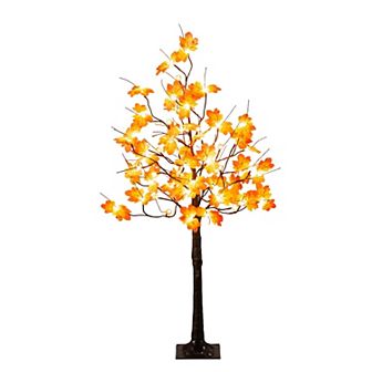 nearly natural 4-ft. Pre-Lit Minimalist Artificial Autumn Maple Tree with LED Lights
