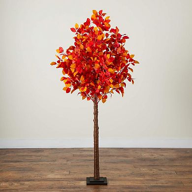 nearly natural 6-ft. Pre-Lit Artificial Autumn Tree with 300 LED Lights