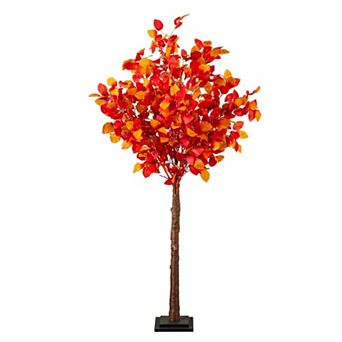 nearly natural 5-ft. Pre-Lit Artificial Fall Tree with 200 LED Lights