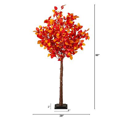 nearly natural 5-ft. Pre-Lit Artificial Fall Tree with 200 LED Lights