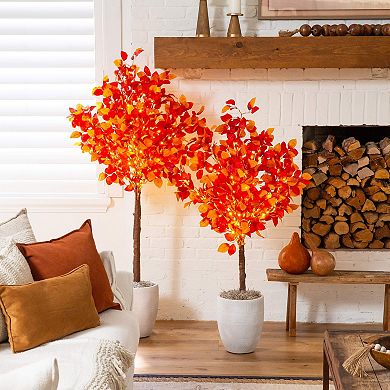 nearly natural 5-ft. Pre-Lit Artificial Fall Tree with 200 LED Lights
