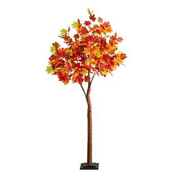 nearly natural 6-ft. Pre-Lit Artificial Maple Tree with 360 Warm White LED Lights