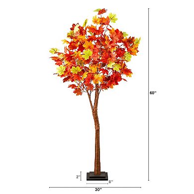 nearly natural 5-ft. Pre-Lit Artificial Maple Tree with 270 LED Lights