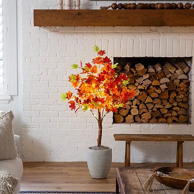 nearly natural 4-ft. Pre-Lit Artificial Maple Tree with 180 LED Lights