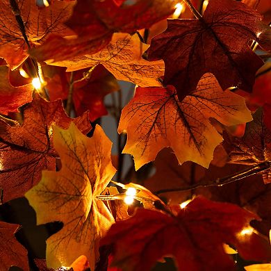 nearly natural 4-ft. Pre-Lit Artificial Autumn Maple Tree with 68 LED Lights