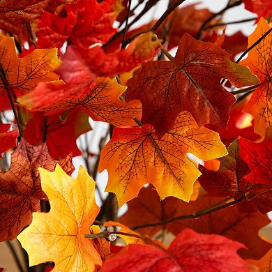 nearly natural 4-ft. Pre-Lit Artificial Autumn Maple Tree with 68 LED Lights