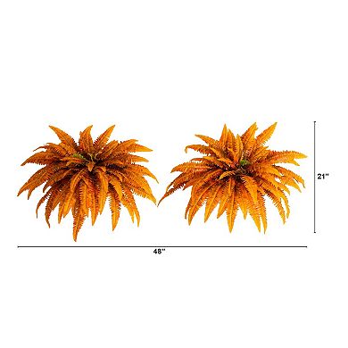 Nearly Natural 48-Inch Artificial Boston Fern Set of 2