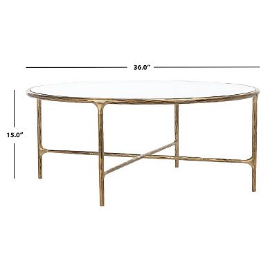 Safavieh Jessa Round Coffee Table with Open Shelf