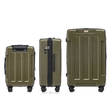 IZOD US Army 3-Piece Lightweight Expandable Hard Shell Spinner Wheel Luggage Set